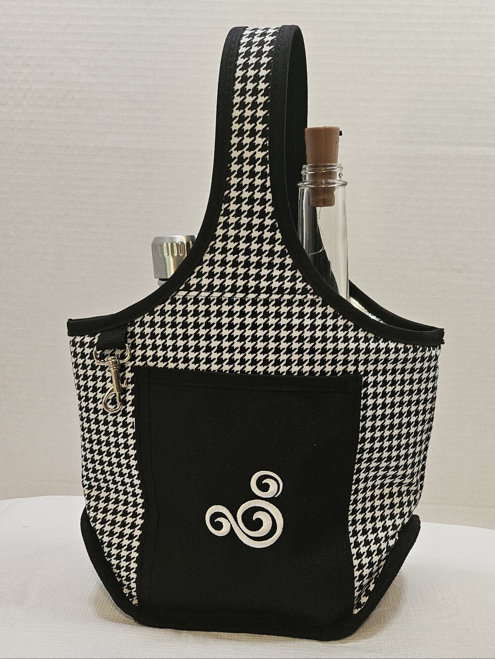 Disney Logo Wine Tote Bag with Front Pocket